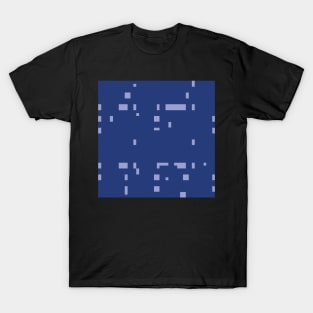 Dark Orthogonal pattern  - Blue T-Shirt